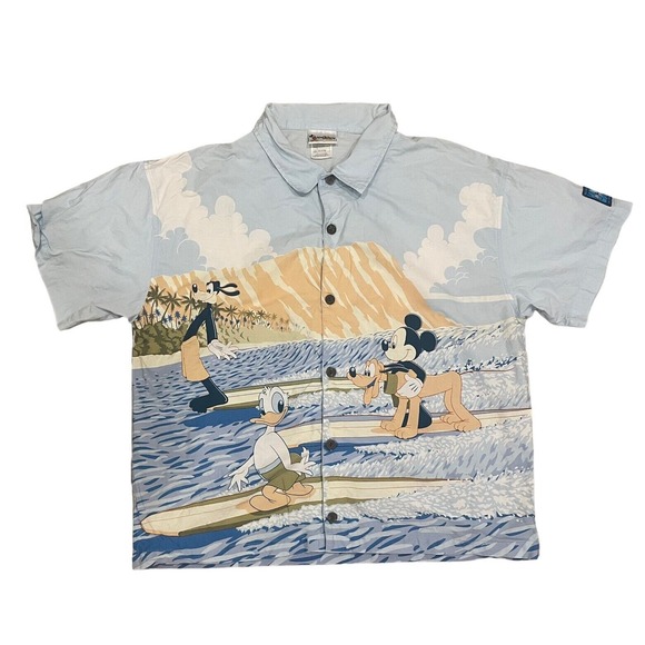 Disney Other - Walt Disney World XXL Vintage Hawaiian All Over Print Short Sleeve Button Down